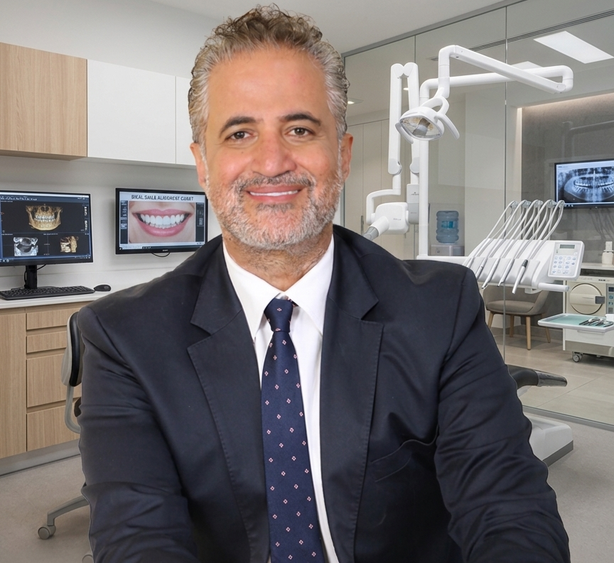 Confident patient smiling after treatment
